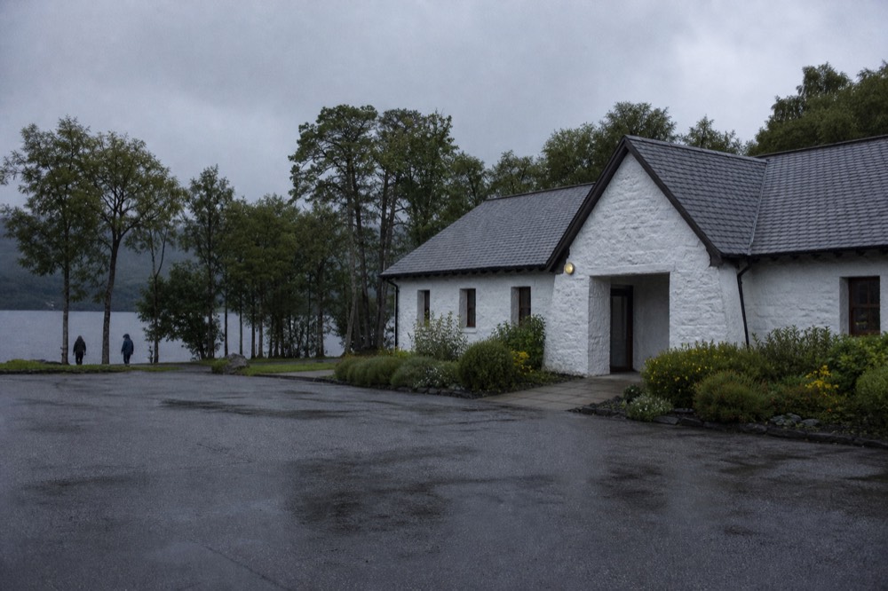 Loch Ness Centre exhibition building in Drumnadrochit beside the loch shore
